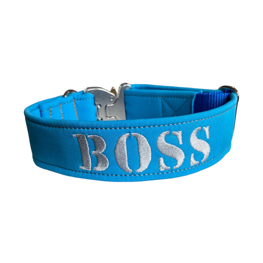 Halsband Neonblau