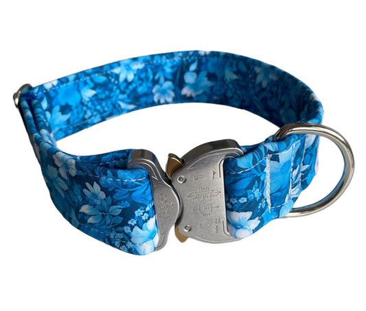 Halsband Blumenwiese blau